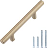 Amazon Basics - Tirador de armario- 13-66 cm de longitud (7-62 cm centro del agujero)- color dorado champán- AB1500-GC…